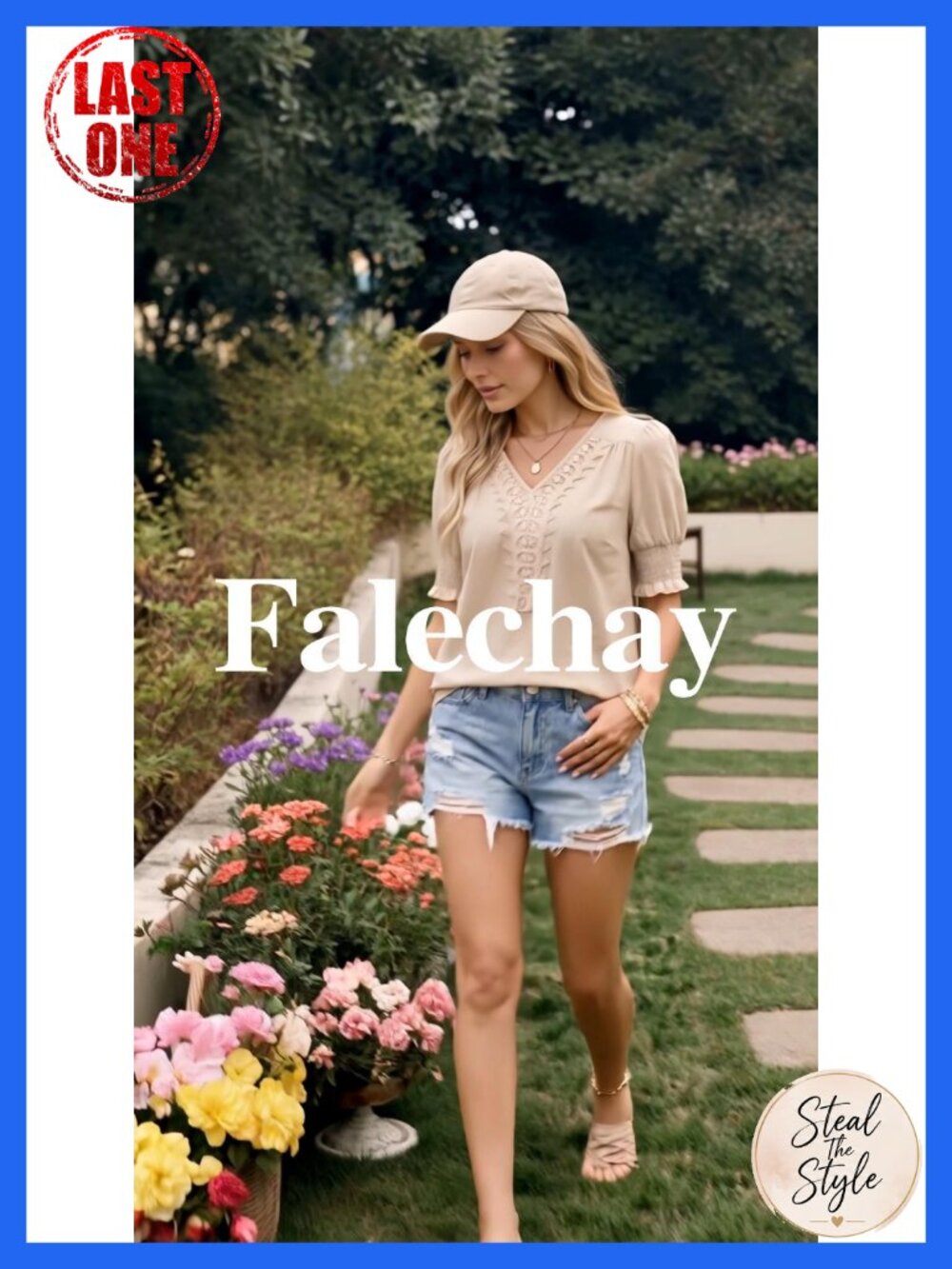Womens Boho Peasant Blouse Crochet Lace V Neck Short Puff Sleeve Summer Top - Picture 6 of 6